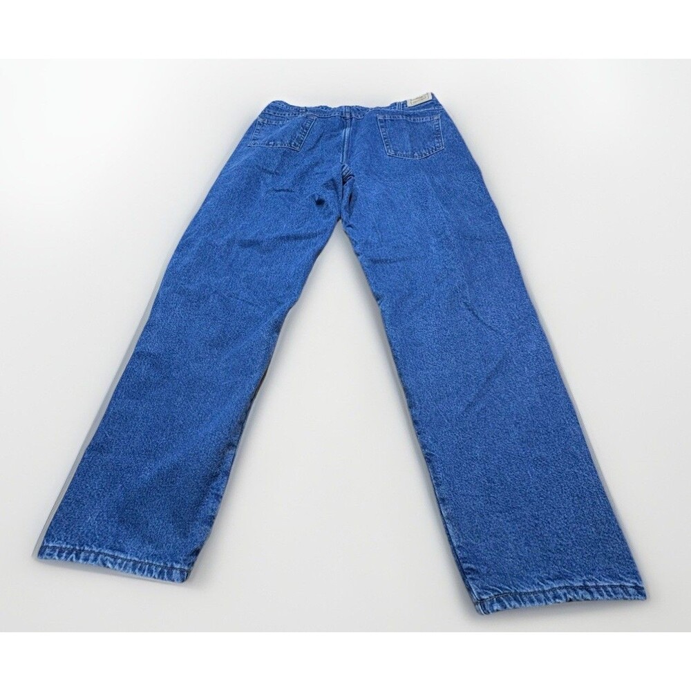 Vintage LL Bean Flannel Lined Jeans Size 38x31 ( Actual) Blue Denim USA Made - Picture 9 of 11